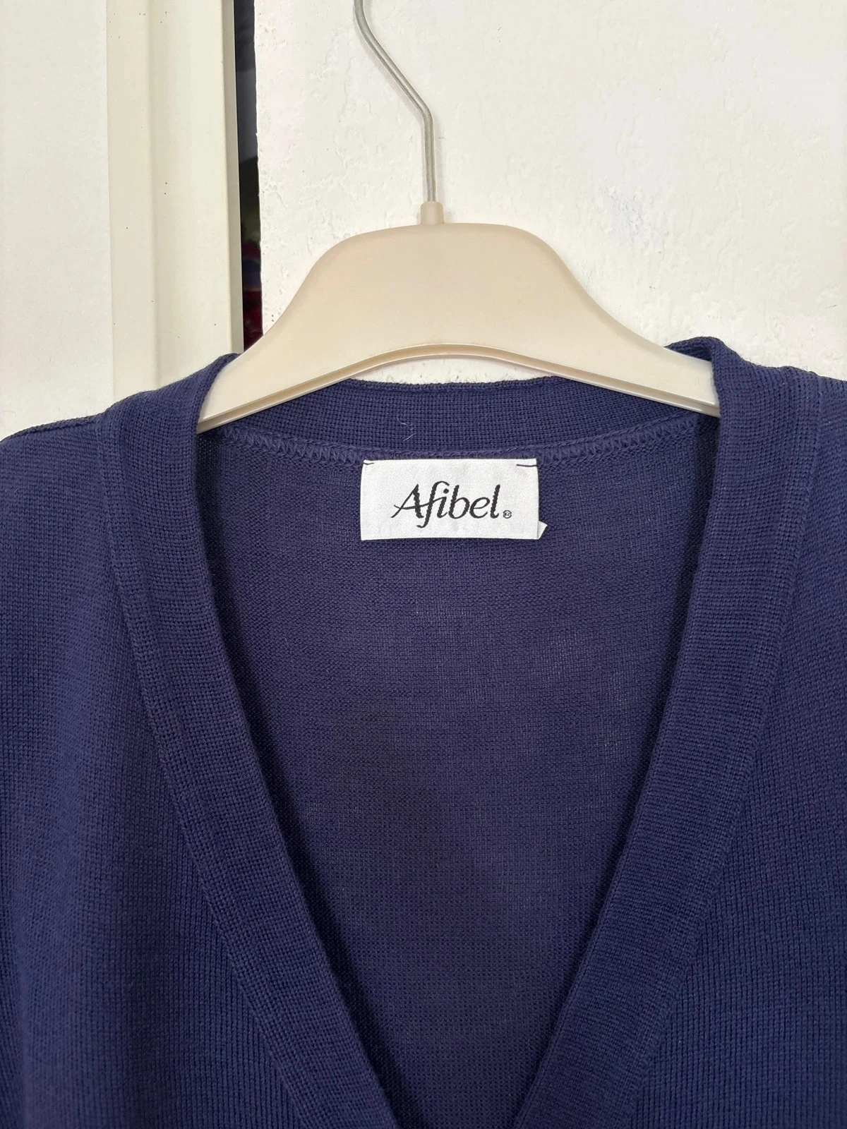 Gilet 50% laine bleu marine taille 42 – photo 2